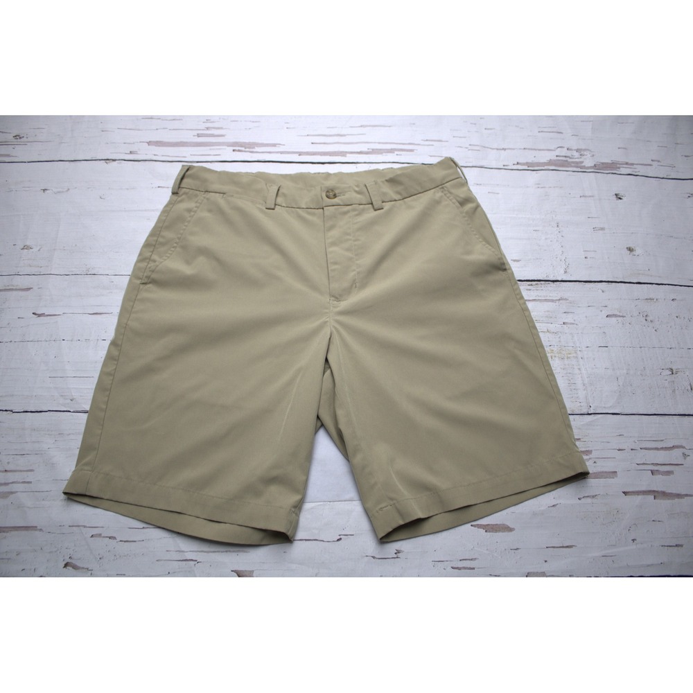 PGA Tour Mens Golf Shorts Khaki Tan Performance Stretch Size 32